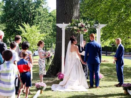 Weddings at Lehmann House Ceremony in the Garden