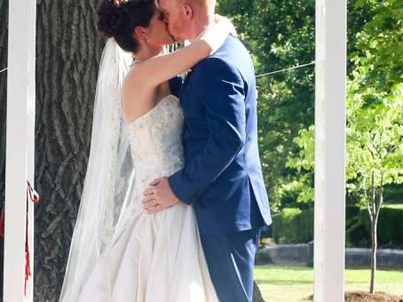 Weddings at Lehmann House Bride and Groom Kissing
