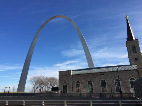 St. Louis Gateway Arch  and the Old Cathedral