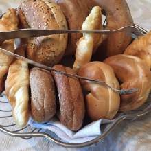 Basket of Bagels and Croissants