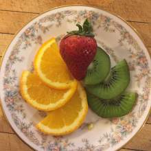 Orange and Kiwi Pinwheel Fruit Plate
