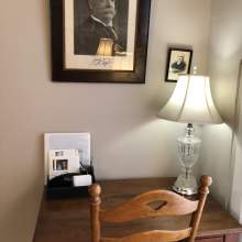 President's Room portrait of President Taft overlooking the writing desk
