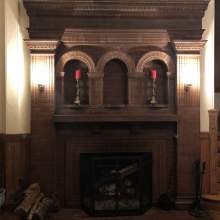 Foyer fireplace